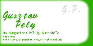 gusztav pely business card